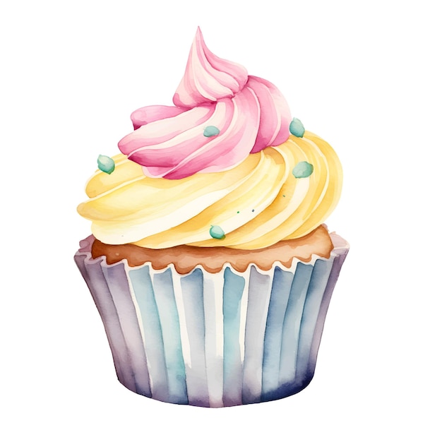 aquarel liefde cupcake clipart vector