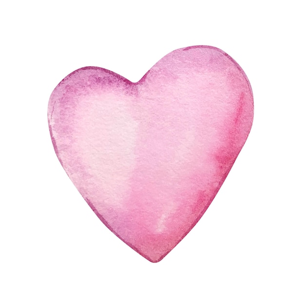 Aquarel paars roze hart