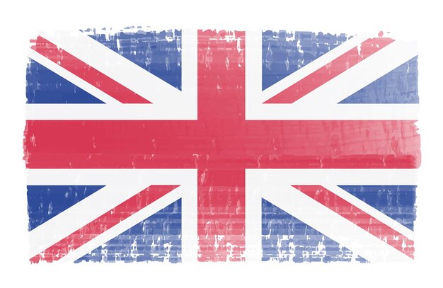 Aquarel penseelstreek britse vlag