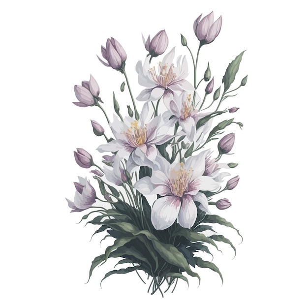 Aquarel Pleione Clipart Bloemvector