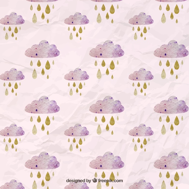 Aquarel rainclouds pattern