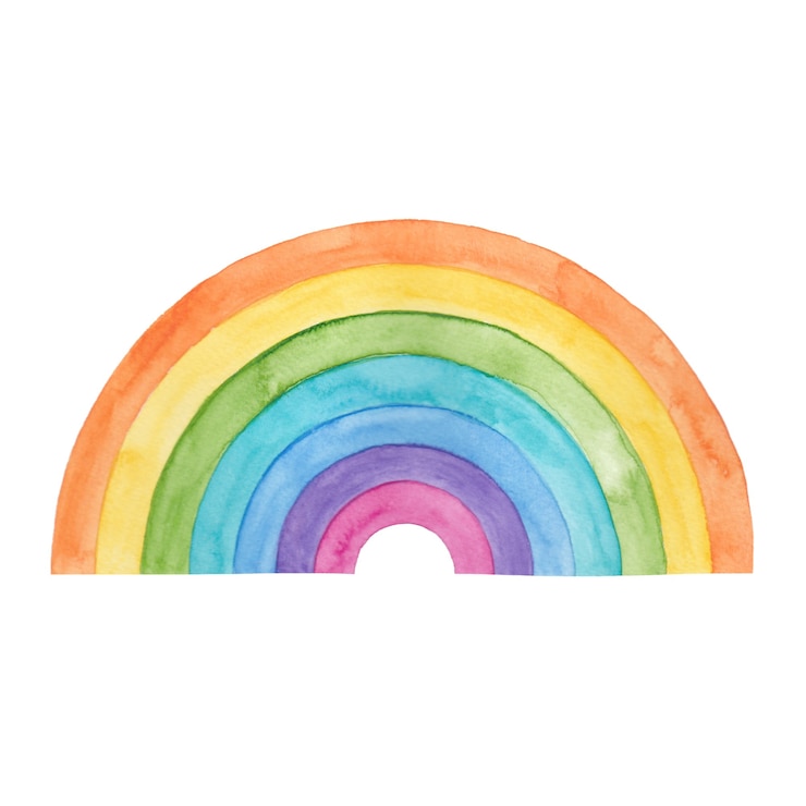 Vector aquarel regenboog ontwerp