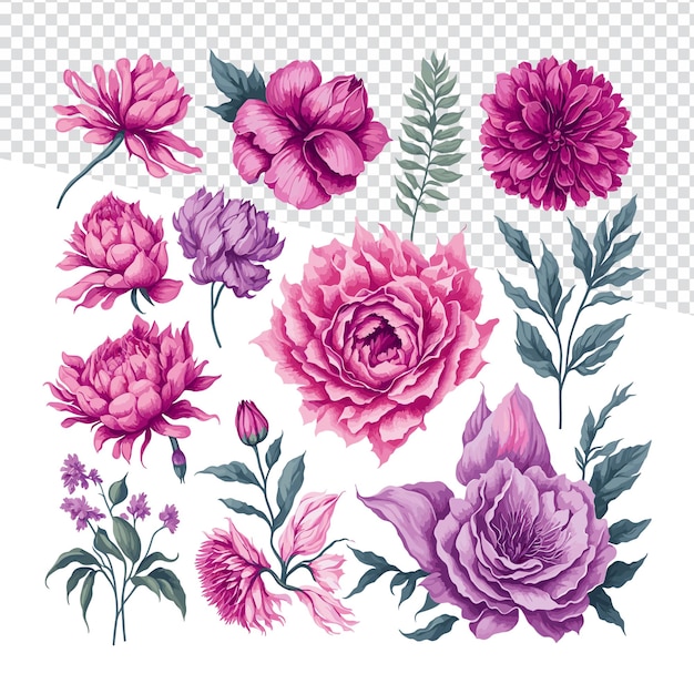 Aquarel Roze Bloem Collectie Vector Illustratie van een Roze Roos voor Prachtige TShirt Prints