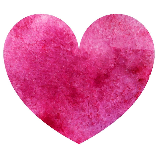 Aquarel roze hart liefde symbool geïsoleerde vector