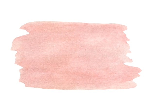 Aquarel roze perzik penseelstreek textuur Handgeschilderde pastelkleurige aquarelle achtergrond