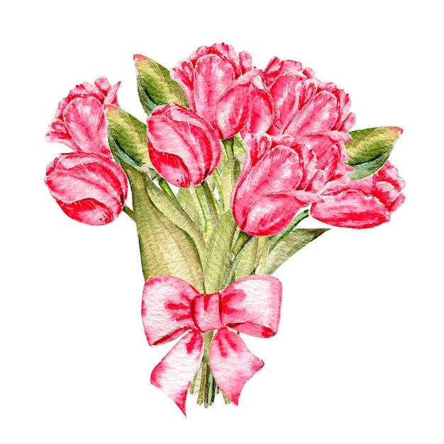 Aquarel roze valentijnsdag liefde