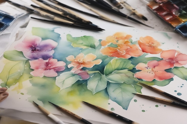 Vector aquarel schilderij