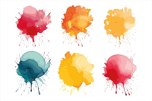 Aquarel splatter boeiende aquarel vlek aquarel vector effect achtergrond