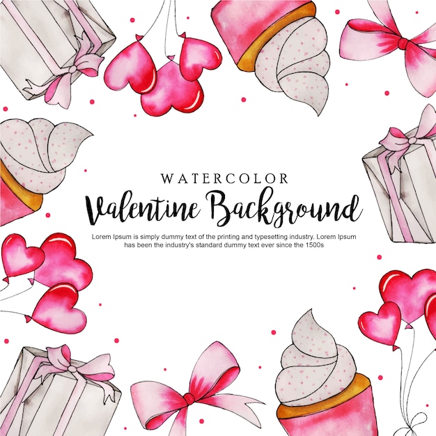 Aquarel Valentine achtergrond