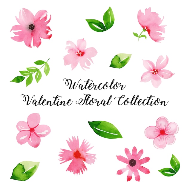 Aquarel valentine floral collectie