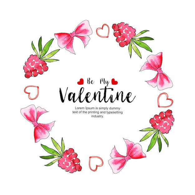 Aquarel Valentine Frames