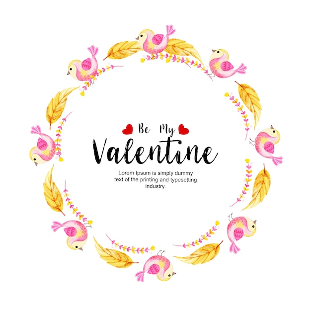 Aquarel valentine frames