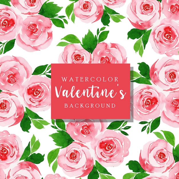 Aquarel Valentine patroon achtergrond