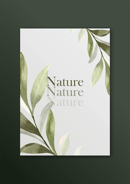 Aquarel van natuurlijke bladeren vector design