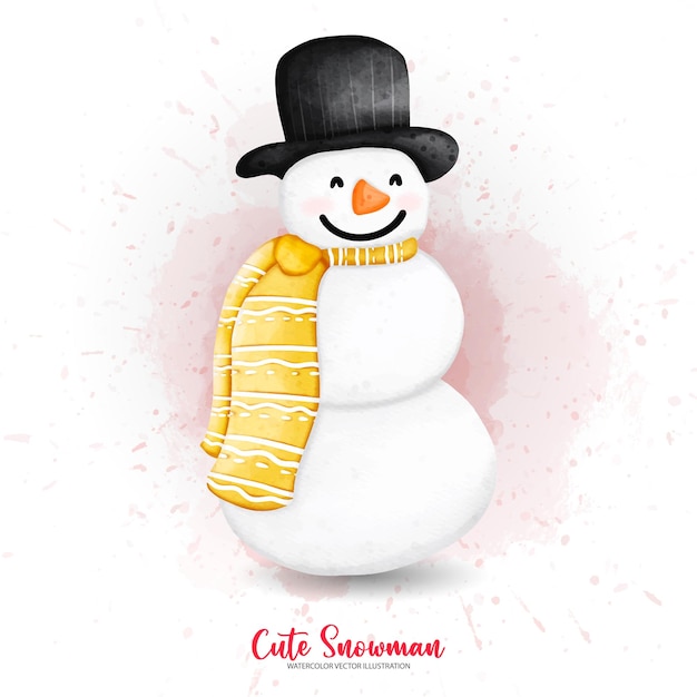 Vector aquarel van sneeuwmannen winter geïsoleerde illustratiexdxa