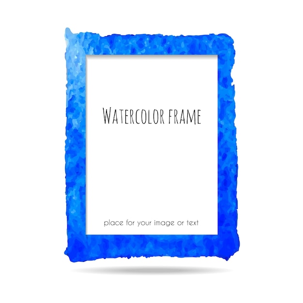 Aquarel vector blauw frame