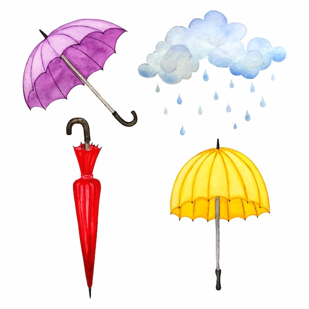 Aquarel vector paraplu