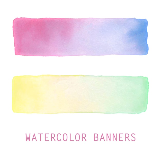 Aquarel verloop banners set