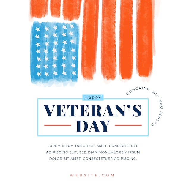 Aquarel veteranendag concept