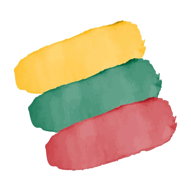 Aquarel vlag van Litouwen Vector illustratie
