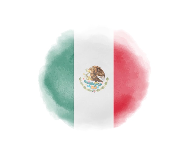Aquarel vlag van mexico