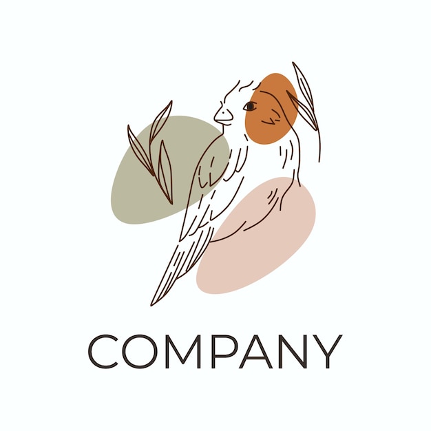 Aquarel Vogel Vector Logo