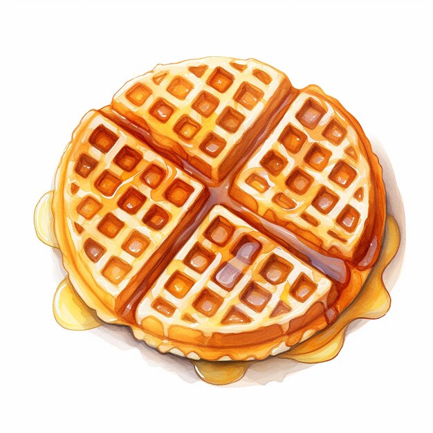 aquarel wafel illustratie