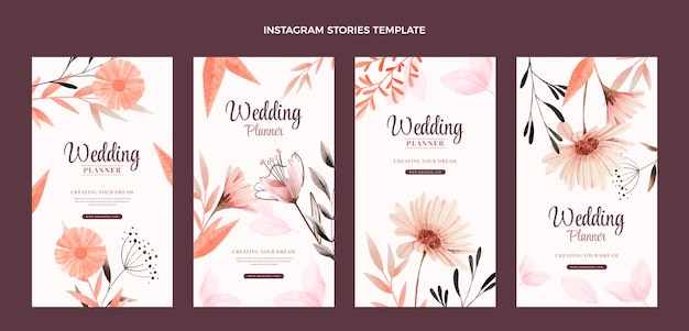 Aquarel weddingplanner instagram verhalen