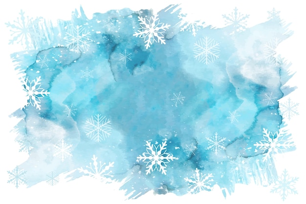 Vector aquarel winter achtergrond