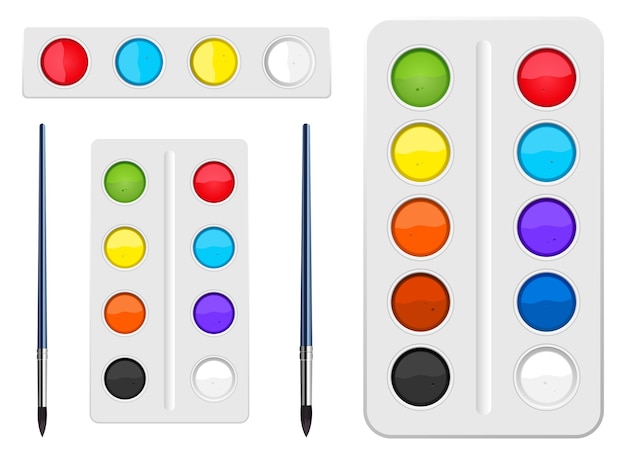 Aquarellen tool set ontwerp illustratie