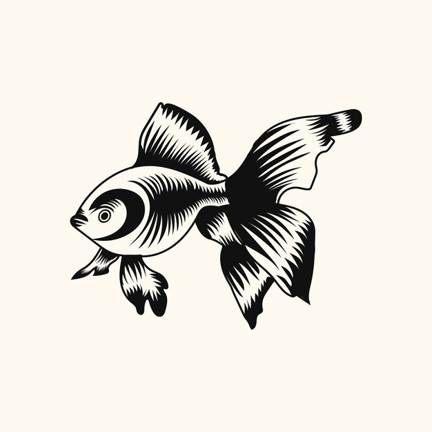 Aquarium fish vector illustration on white background.