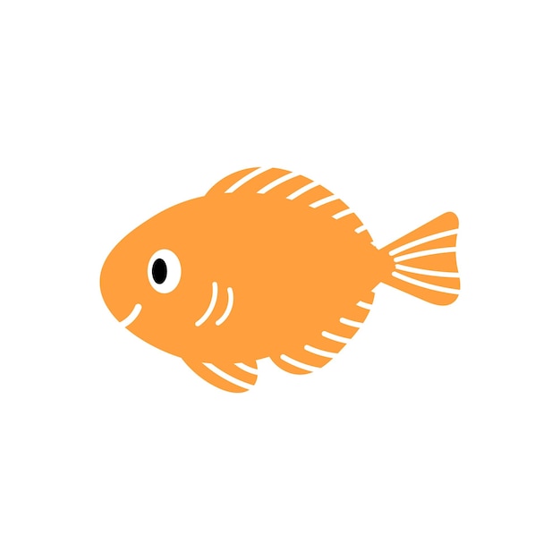 Aquarium fish vector silhouette