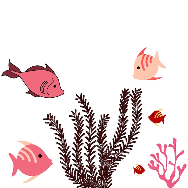 Premium Vector | Aquarium fishes