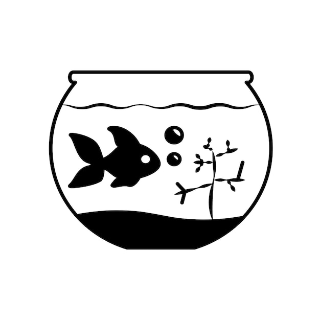 Aquarium icon illustration design template