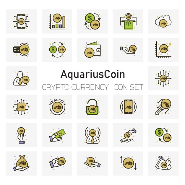 Aquarius coins crypto значок валют