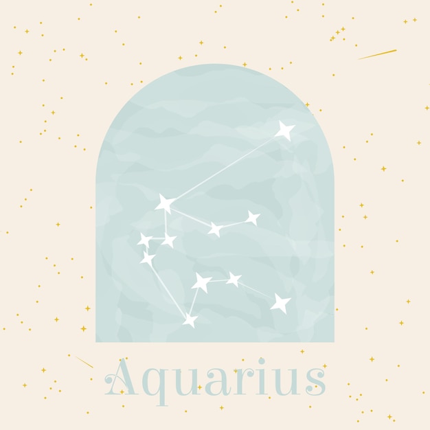 Vector aquarius constellation