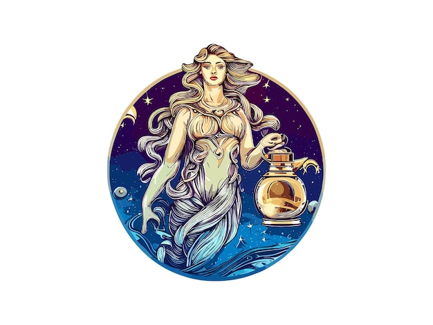 Vettore acquario segni zodiacali astrologia oroscopo esoterico costellazioni dell'acquario luxary golden png clipart