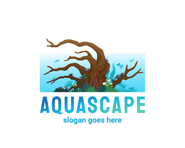 Aquascapes 현대 로고 디자인