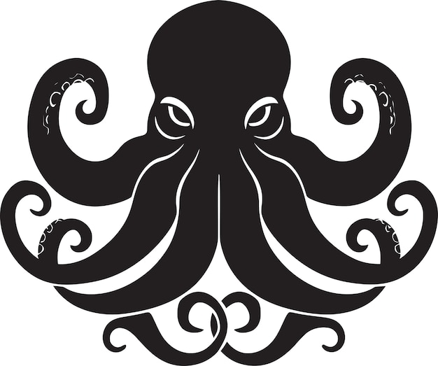 Aquatic Allure Octopus Emblem Design Deepwater Delights Octopus Icon Vector