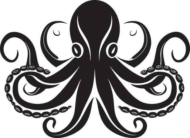 Aquatic Embrace Octopus Emblem Design Cephalopod Charm Iconische Octopus Vector