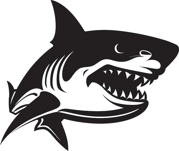 Aquatic sovereignty unleashed iconic emblem design sharks menace unveiled logo vector design