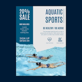 Aquatic sports flyer template