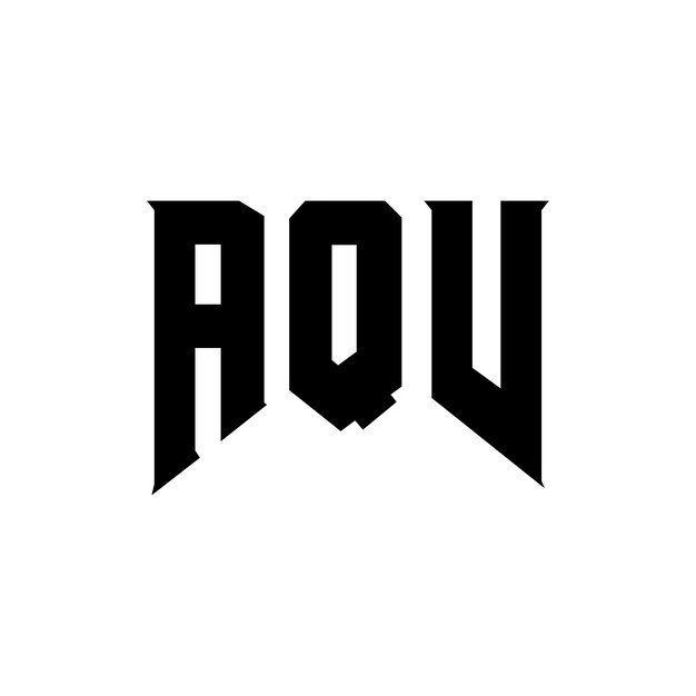 AQV 文字ロゴ デザインテクノロジー会社AQV のロゴデザイン黒と白のカラーコンビネーションAQV ロゴ ベクトルAQV デザイン AQV アイコン AQV アルファベット AQV タイポグラフィー ロゴデザイン