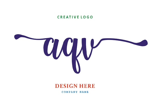 Надписи на логотипе aqv просты, понятны и авторитетны.