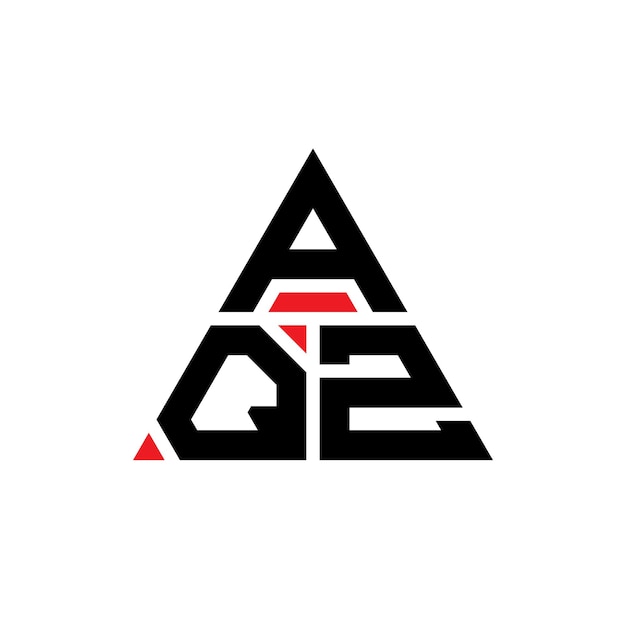 aqz triangle letter logo design with triangle shape aqz triangle logo design monogram aqz triangle vector logo template with red color aqz triangular logo simple elegant and luxurious logo