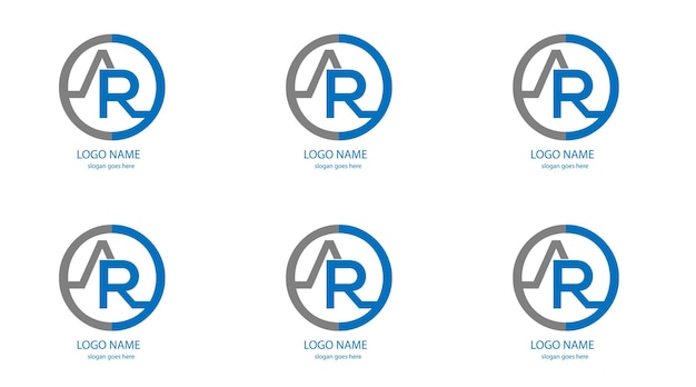 AR 2-letterontwerp voor logo en iconAR-monogram logovectorillustratie