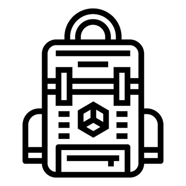 Vettore ar backpack vector icon design (disegno di icone per zaini)