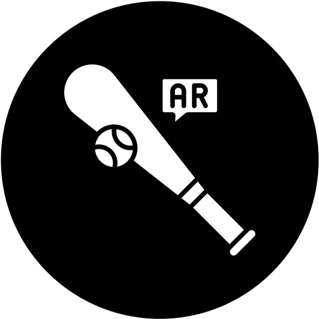 Vector ar baseball icon style