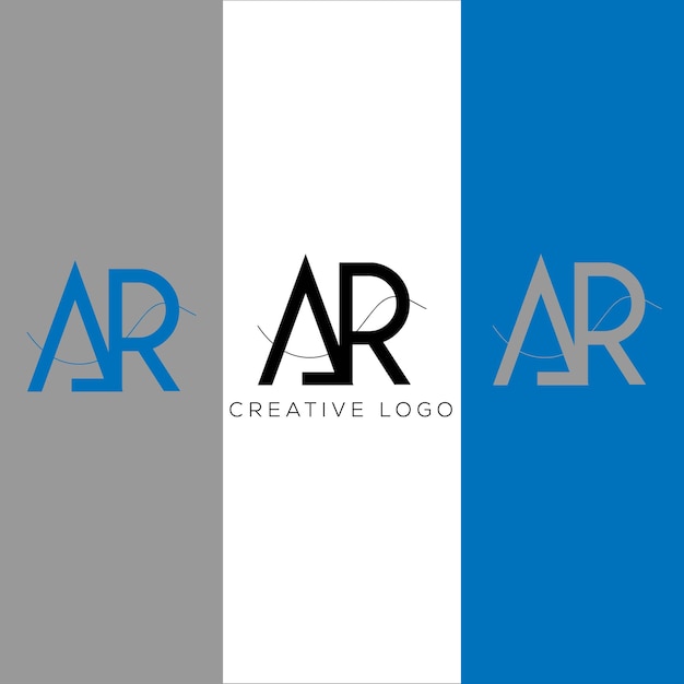 Ar 초기 문자 로고 디자인
