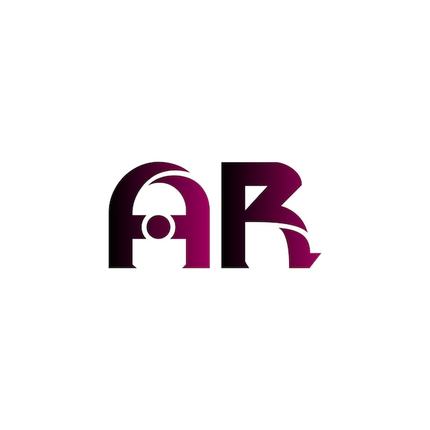 ar letter logo design company icon